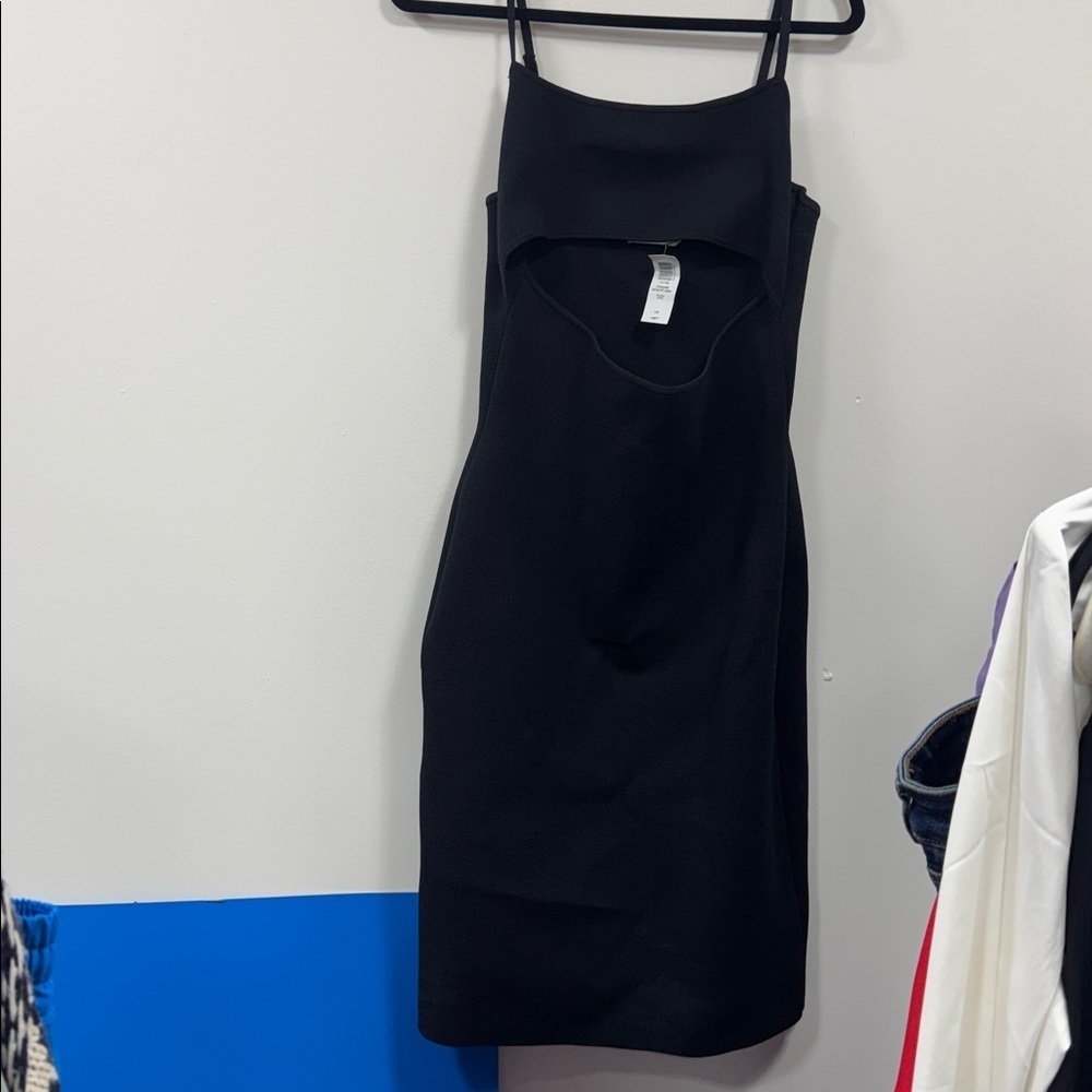 Dress Size Large Black Cut Out Under Bust